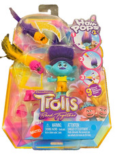 Trolls Band Together Hair Pops Set - BRANCH Figure  Pieces Purple