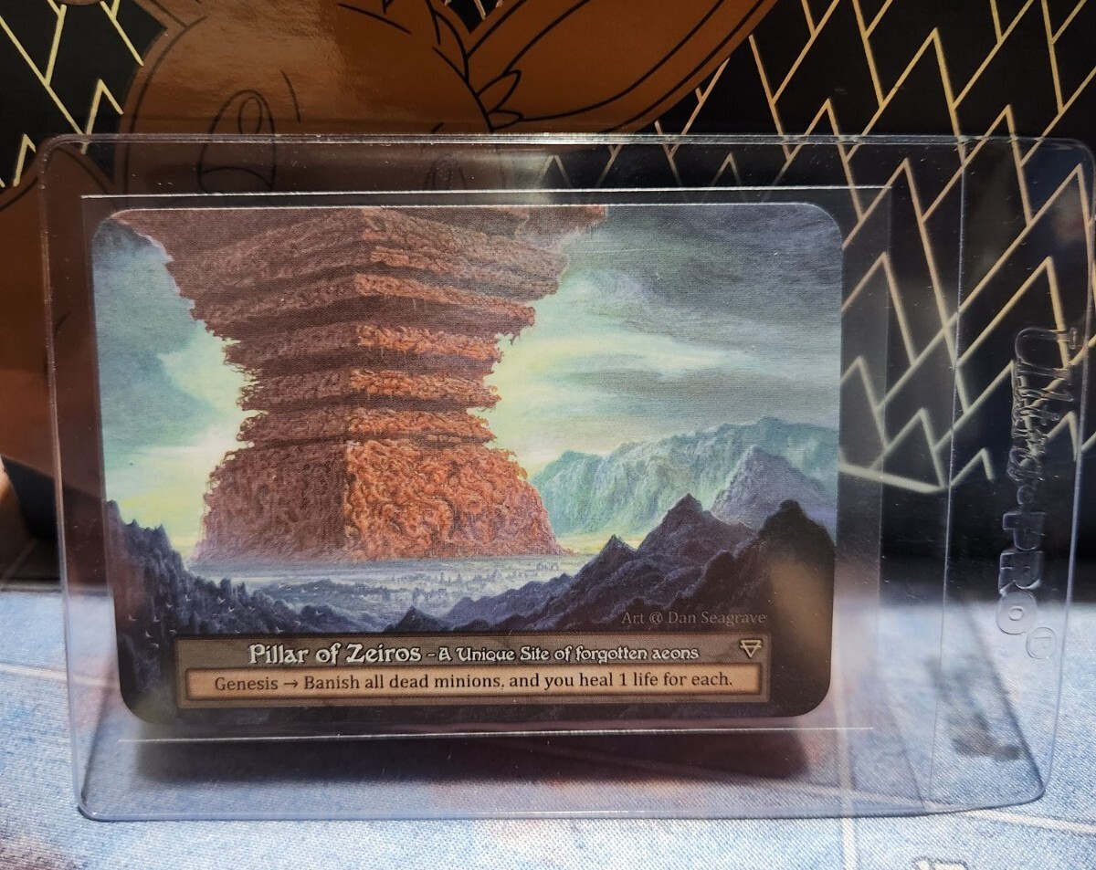 Sorcery TCG Pillar of Zeiros β foil PSA 9 MINT FOIL PILLAR OF