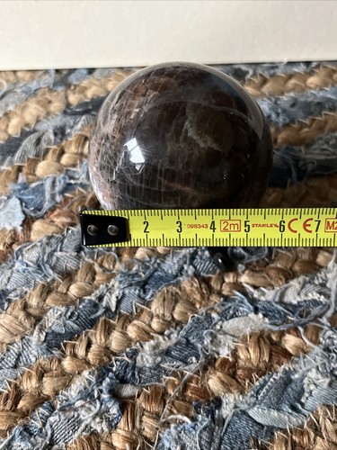 Schwarze Mondstein Kugel groß - Bild 8 von 8