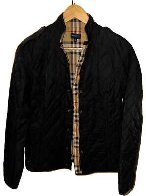 Authentic Burberry Golf Jacket nova check Black Size S Small Authentic Burberry Golf Jacket nova check Black Size S Small