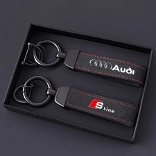 Suede Car Keychain Key Ring Fob For Audi S Line A3 A4 A6 Q5 Q7 TT UK