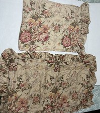 Ralph Lauren USA Guinevere Medieval Ruffled King Pillow Sham Sateen Set of 2