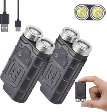 K2 2 Pack 1000 High Lumens EDC Flashlight with Tail Magnetsuper Bright Rechargea