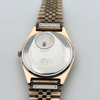 Seiko Grand Quartz 4843-8100 Gold Day-Date Textured Dial Vintage Seiko Grand Quartz 4843-8100 Gold Day-Date Textured Dial Vintage