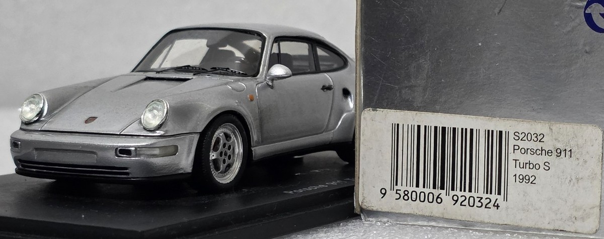 Porsche 911 (964) Turbo S 1992 Silver 1:43 Spark S2032 EXTREMELY