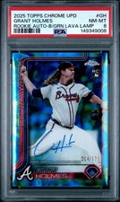 2025 TOPPS CHROME UPDATE RC AUTO #GH GRANT HOLMES RGRN LAVA LAMP /175 RC PSA 8