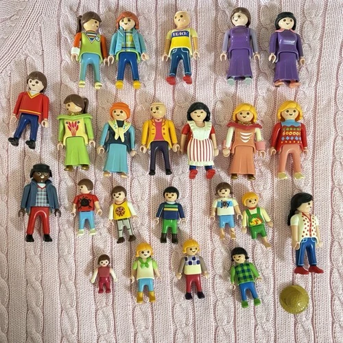 Large Vintage Playmobil People Figures Figurines Toy Lot Of 23 From 90s Geobra