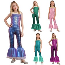 Niños Niñas Body Bola Mono Estampado Escamas de Peces Disfraz Cumpleaños Halloween