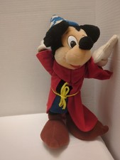 Vintage Walt Disney World Mickey Mouse Fantasia Wizard Plush Toy 14" Disneyland
