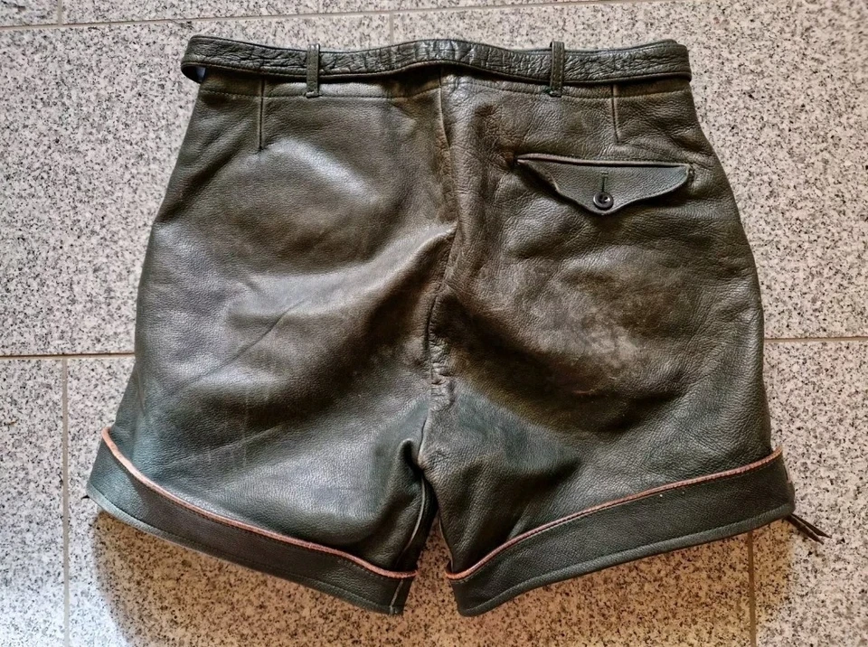 Kurze Lederhose Krachlederne Glattlederhose Bergfreund 46 - Bild 3 von 4