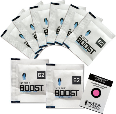 Integra Boost 62% - 8 x 4g Feuchtigkeitsregler I 2-Wege Luftbefeuchter mit... 