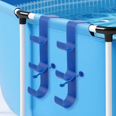 Adjustable 3-Hook Pool Pole Hanger   Above Ground Pool Accessories for Skimme...