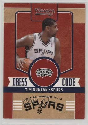 2010-11 Panini Classics Dress Code Silver 244/250 Tim Duncan #5 HOF 12gr