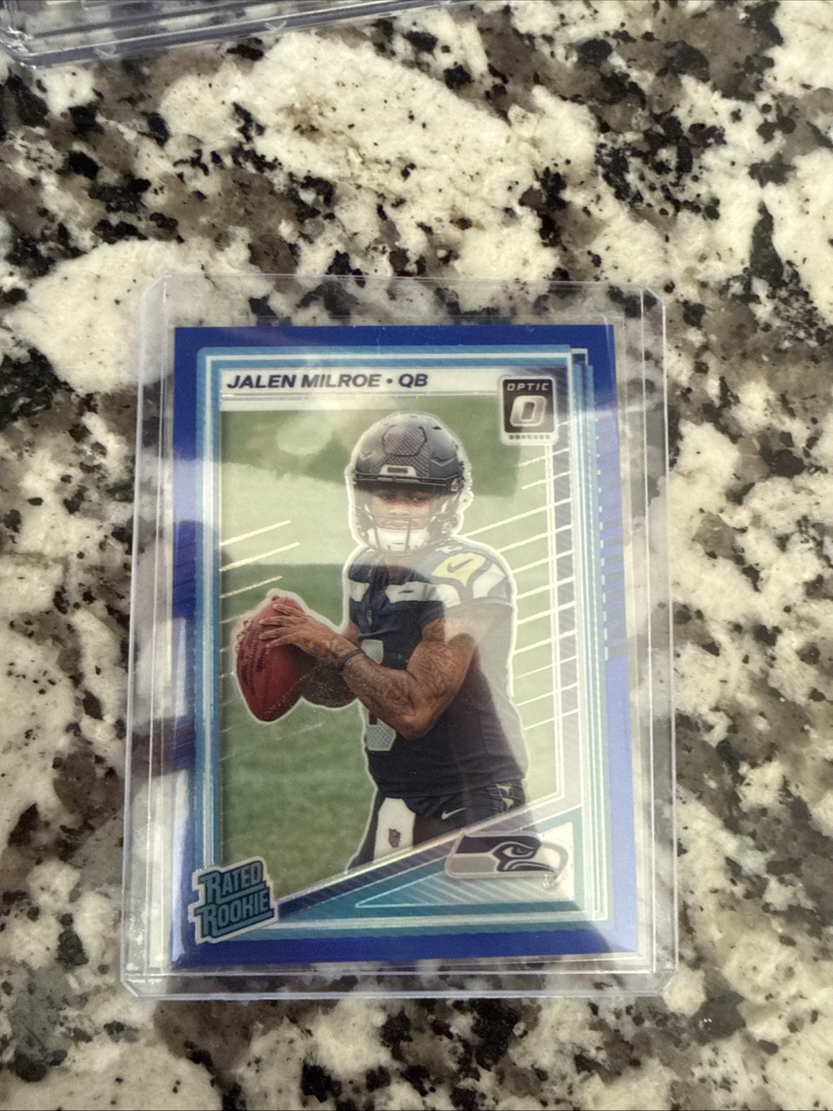 2025 Panini Donruss Optic - Rated Rookie Jalen Milroe #253 Blue Prizm /249 (RC)