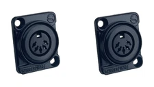 (2 PACK) PROCRAFT D-PLATE 5-PIN MIDI / DIN panel mount connector #D-DIN-5