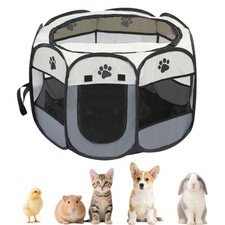 Portable Pet Playpen, Dog Playpen Foldable Pet Exercise Pen Tents Cat House Play