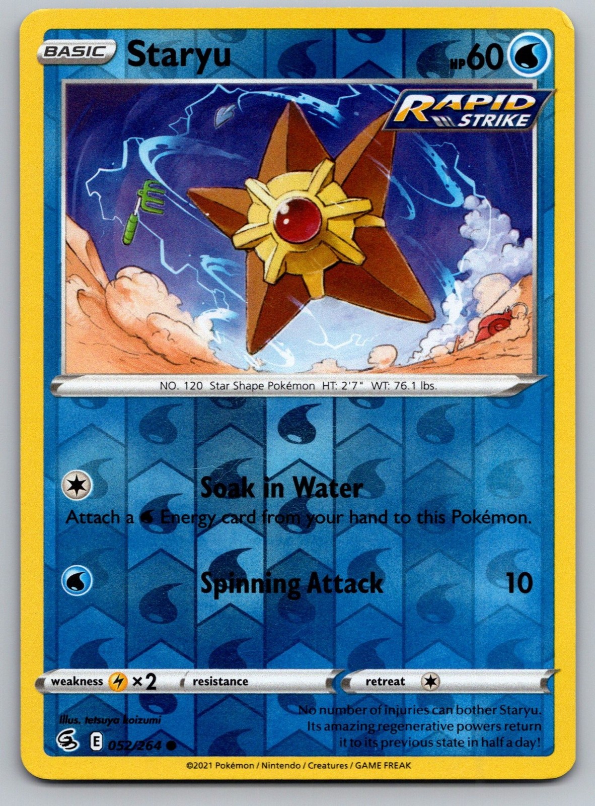 Staryu Reverse Holofoil [SWSH08 - 052/264] NM