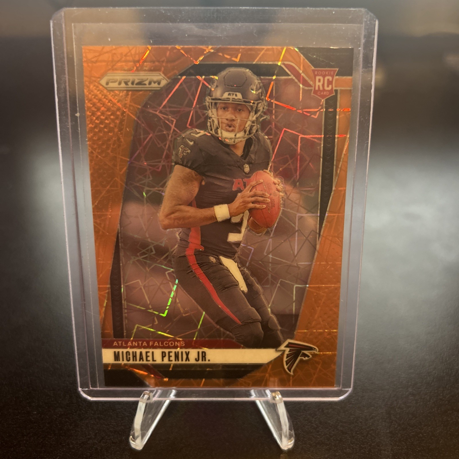 2024 Panini Prizm Michael Penix Jr. RC #378 Orange Lazer Prizm (RC)
