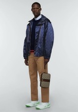 Gucci GG Nylon Blue Canvas Jacket Size 50, rrp £2500 Made In Italy