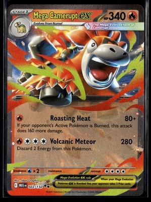 Mega Camerupt ex 022/132 Holo ME01: Mega Evolution NM