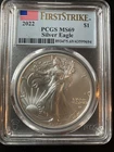 2022 PCGS MS69 $1 Silver Eagle - First Strike Flag Label