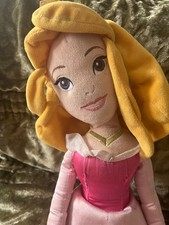 Disney Store Exclusive Aurora Soft Plush Doll Toy Teddy Cuddly Rag Doll pink