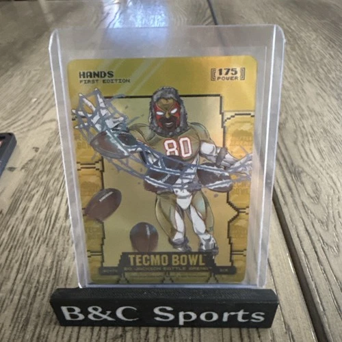 2026 BO JACKSON TECMO BOWL BATTLE ARENA GOLD COIN ICE SSP HANDS JERRY RICE