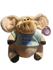 Piggin’ Plush Pig Soft Toy “Special Piggin’ Friends” Shirt 2002 With Tags 5"