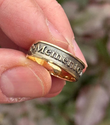 Memento Mori Ring - Silber, Bronze oder Gold Gothic Band Vivere Et Mori
