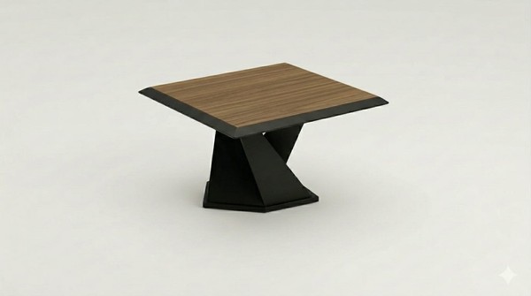Design Couchtisch Braun Holz Metall Modern Wohnzimmer Tisch-image