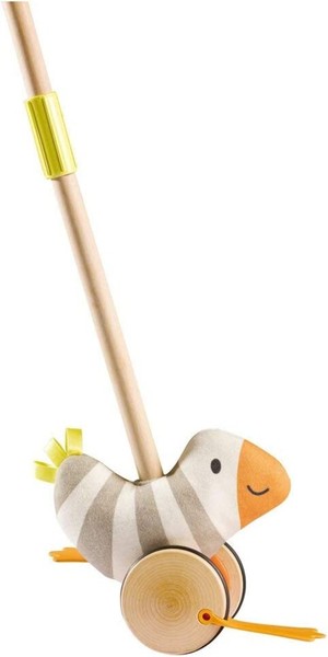 Hape E8510 Holz Schiebeente Elli Schiebespielzeug Lauflernspielzeug Ab 12Monaten-image