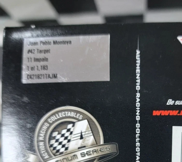Autografiado 2011 Juan Pablo Montoya #42 1/24 Target Suave Foto 3 de 3