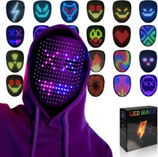 Led Mask Light up Mask with Gesture Sensing, Cool Glowing Toys Masks Great Gift