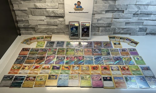 Pokemon 125 Card Lot: 2 PSA 10 SLABS IR VSTAR VMAX EX Vintage WOTC Eevee No-ENG