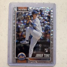 2026 Topps Series 1 Baseball: 4 - Jonah Tong (RC): Silver Diamante - Mets