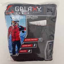 Galaxy 2 Piece Winter Thermal Set Size 2XL Black Waffled
