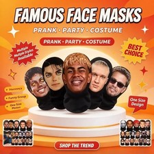 Realistic 3D Face for Men Women Cosplay Mask Full Face Hip Hop Balaclava Hood