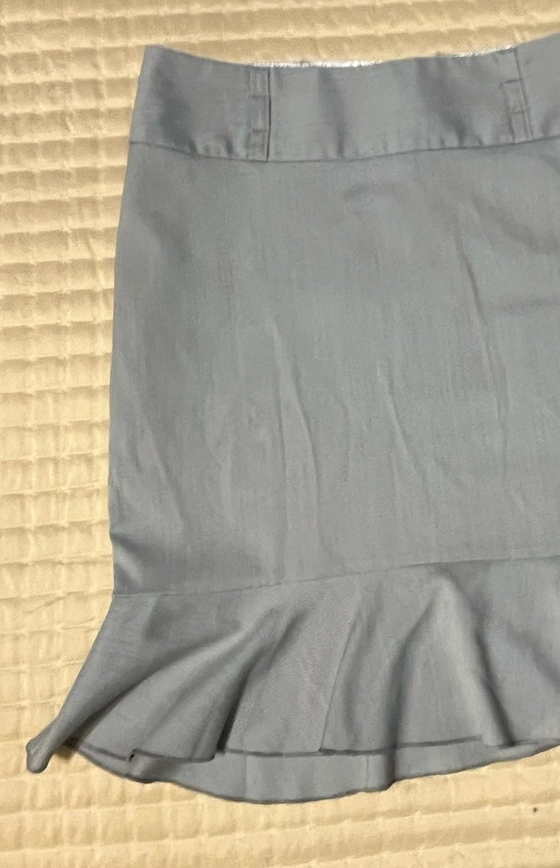 Falda Charlotte Russe para mujer talla 8 gris elástica hasta la rodilla acampanada Foto 2 de 4