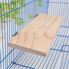 Parrot Bird Wood Perch Platform Large Stand Shelf for Budgie, 1PC