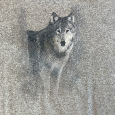 Vtg 90s Wolf T-Shirt Nature Wildlife Graphic Tee XL