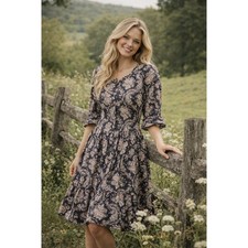 Vintage Miss Darby Prairie Dress Floral Paisley 6P