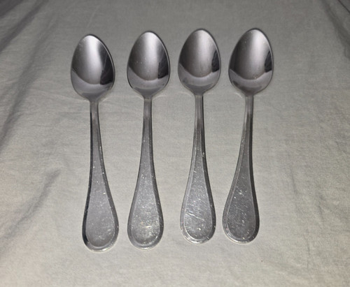 Williams-Sonoma MORGAN 4 Teaspoons France Glossy 18/10 Stainless Steel 7.25"