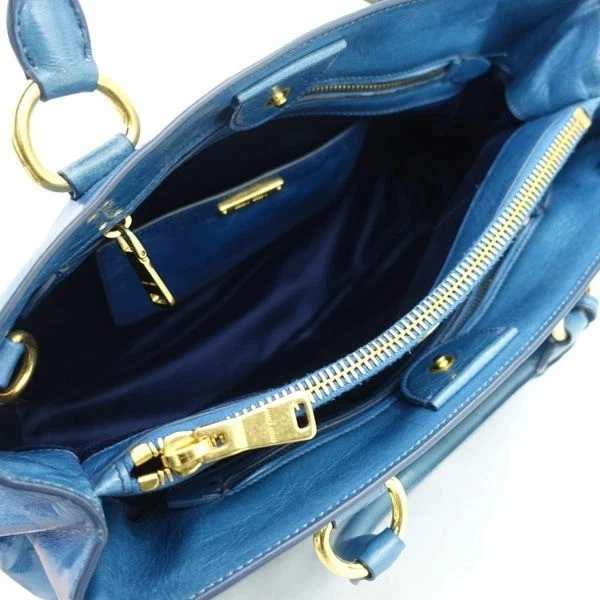 Miu Miu Vitello блеск 2Way сумка с короткими ручками синий кожаный наплечная сумка подлинный Japa - Изображение 2 из 4