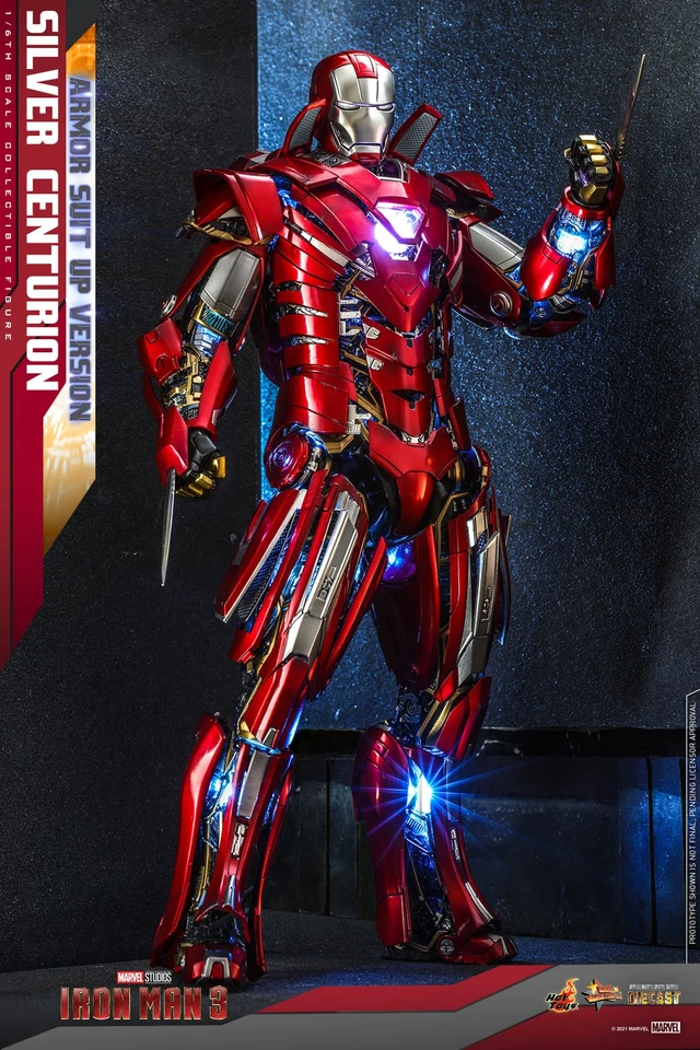 Nuevo Hot Toys MMS618D43 Iron Man 3 Marcas 33 Plata Centurión Armadura Traje Ver.! Foto 3 de 4