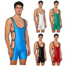 Mens Leotard Carnival Nightwear Costume Jumpsuit Training Suit Bodysuit Gym