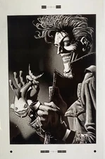 Production Art GREATEST JOKER STORIES EVER TOLD cover, BRIAN BOLLAND art, 11x17