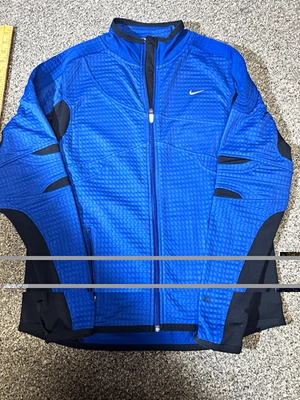 Nike Sphere Thermal BOYS L 12-14 Blue/Black Full-Zip Fleece Track Jacket Running - Image 1 of 2