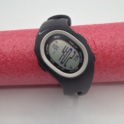 Vintage Nike Triax 27 Lap Watch 38mm Digital Black WR0065 New Battery