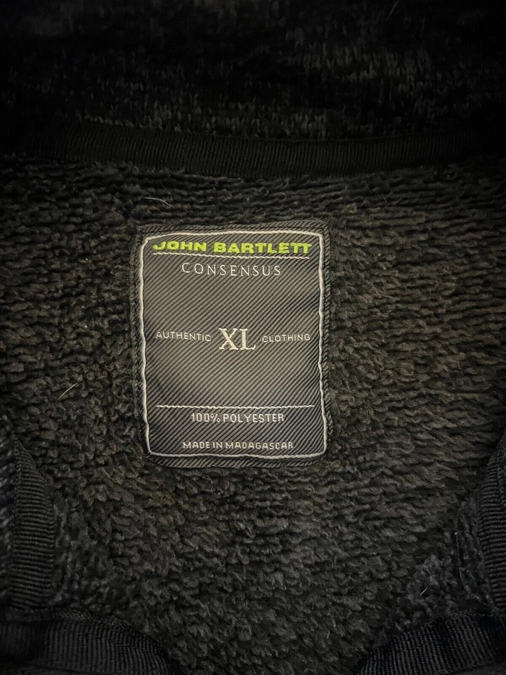 Men’s John Bartlett Fleece Grey Black Vest Size XL - Image 3 of 4