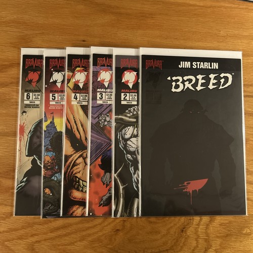 Breed #1 -6 Complete Series Jim Starlin Malibu Comics Bravura 1994 Set!!
